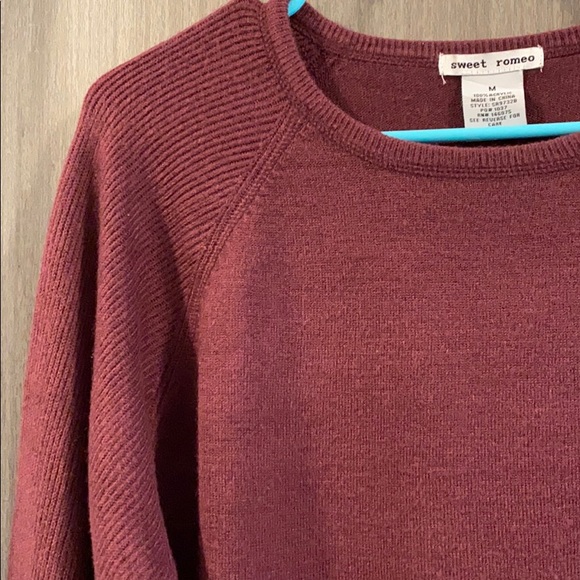 ❗️BOGO❗️Dark Red/Wine Sweet Romeo Sweater - Picture 6 of 7